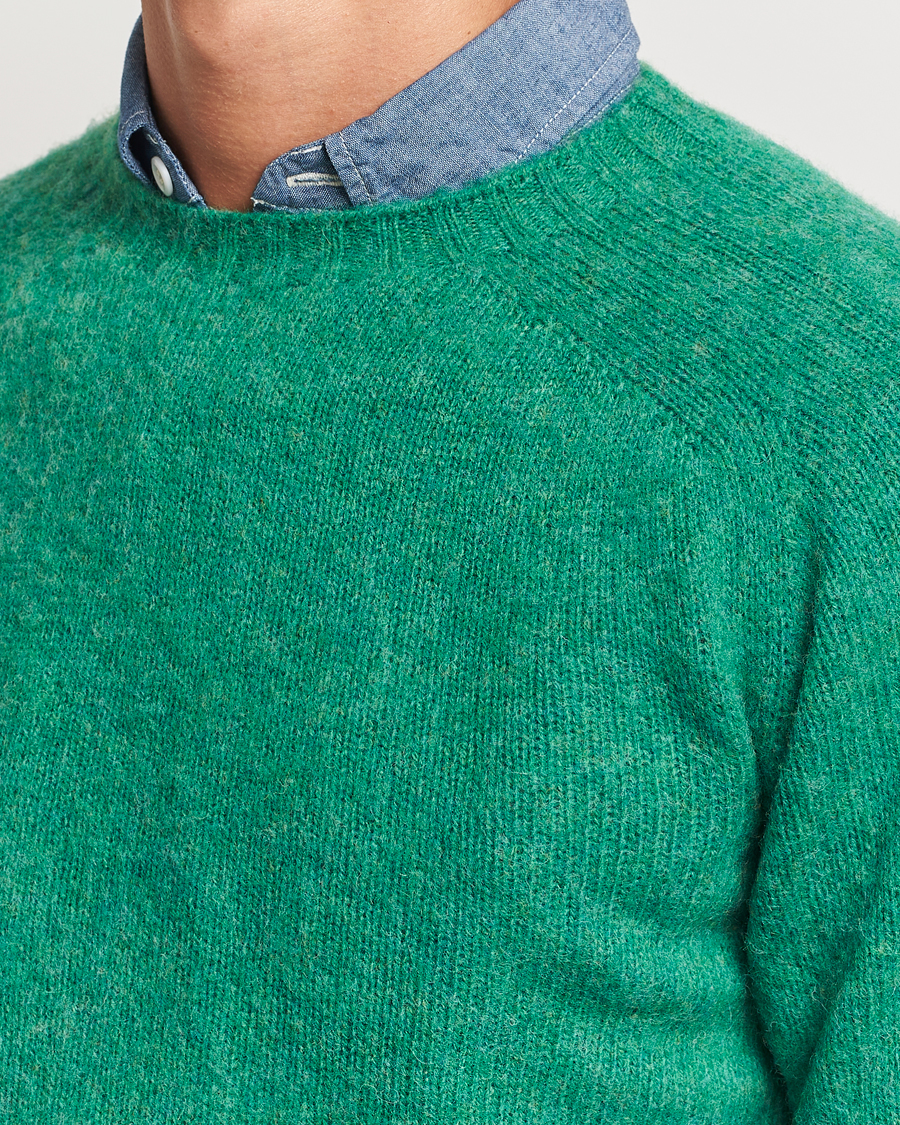 Men | Sweaters & Knitwear | Harley Of Scotland | Brushed Supersoft Lambswool Crewneck Pixie