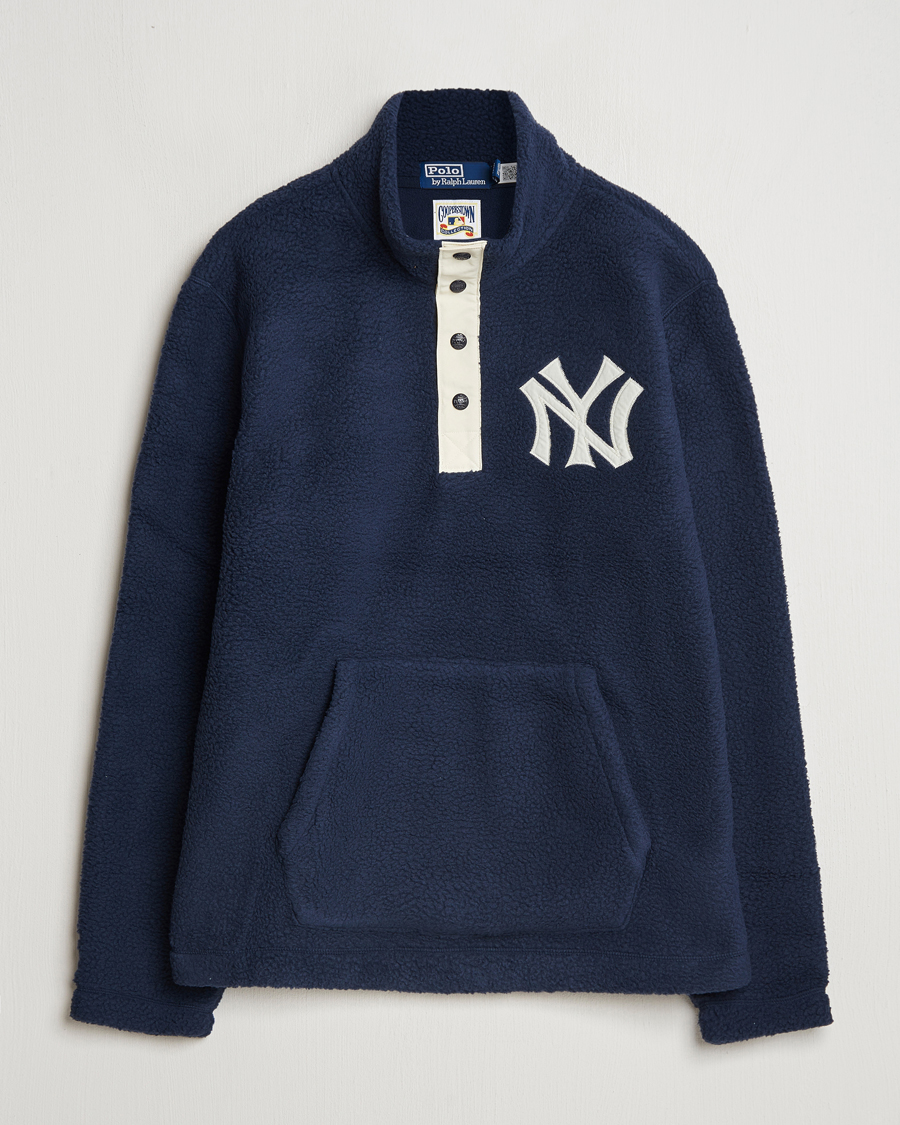 Men | Sweaters & Knitwear | Polo Ralph Lauren | MLB Fleece Aviator Navy/Deckwash White