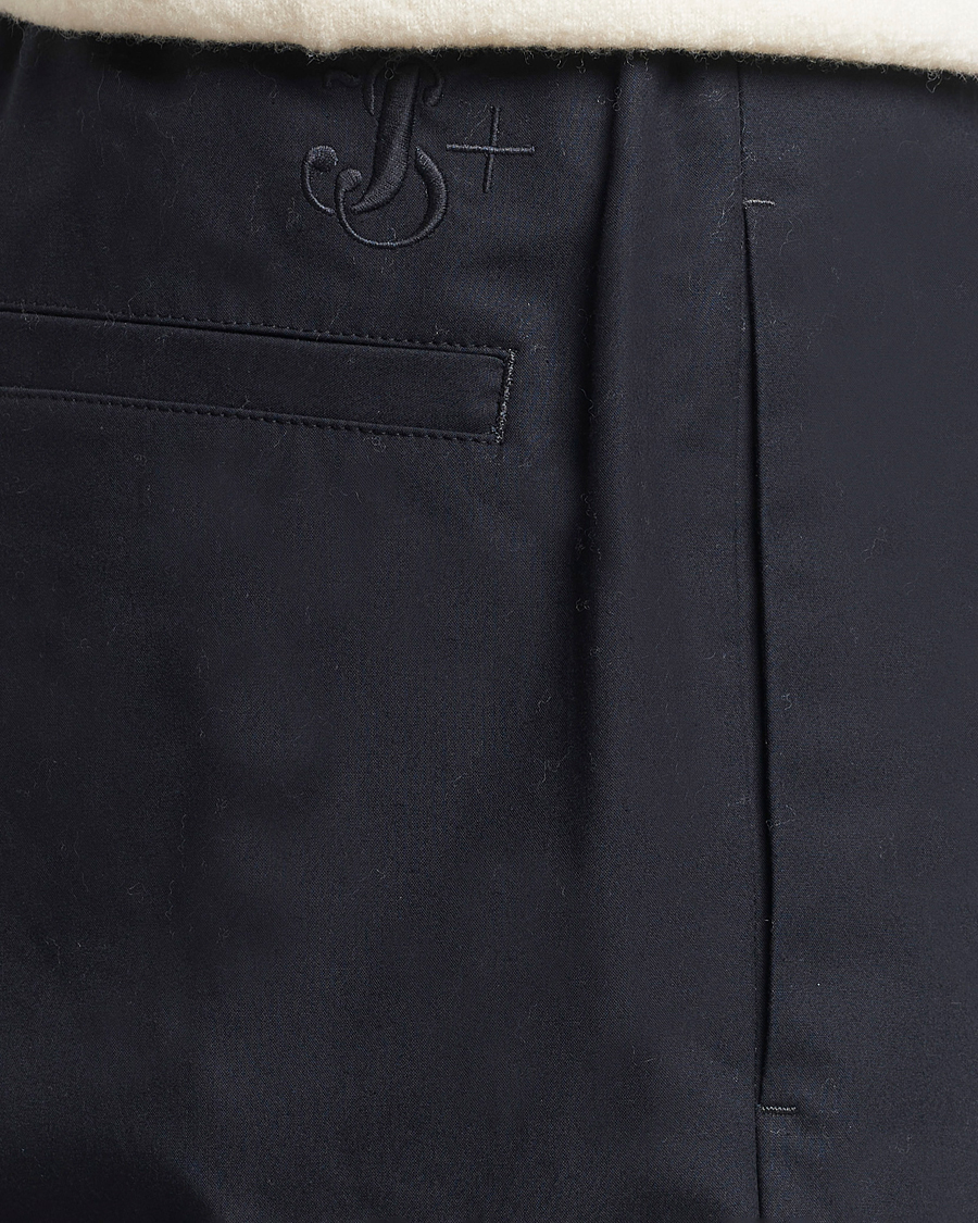 Men | Trousers | Jil Sander | Water Repellent Cotton Drawstring Pants Navy