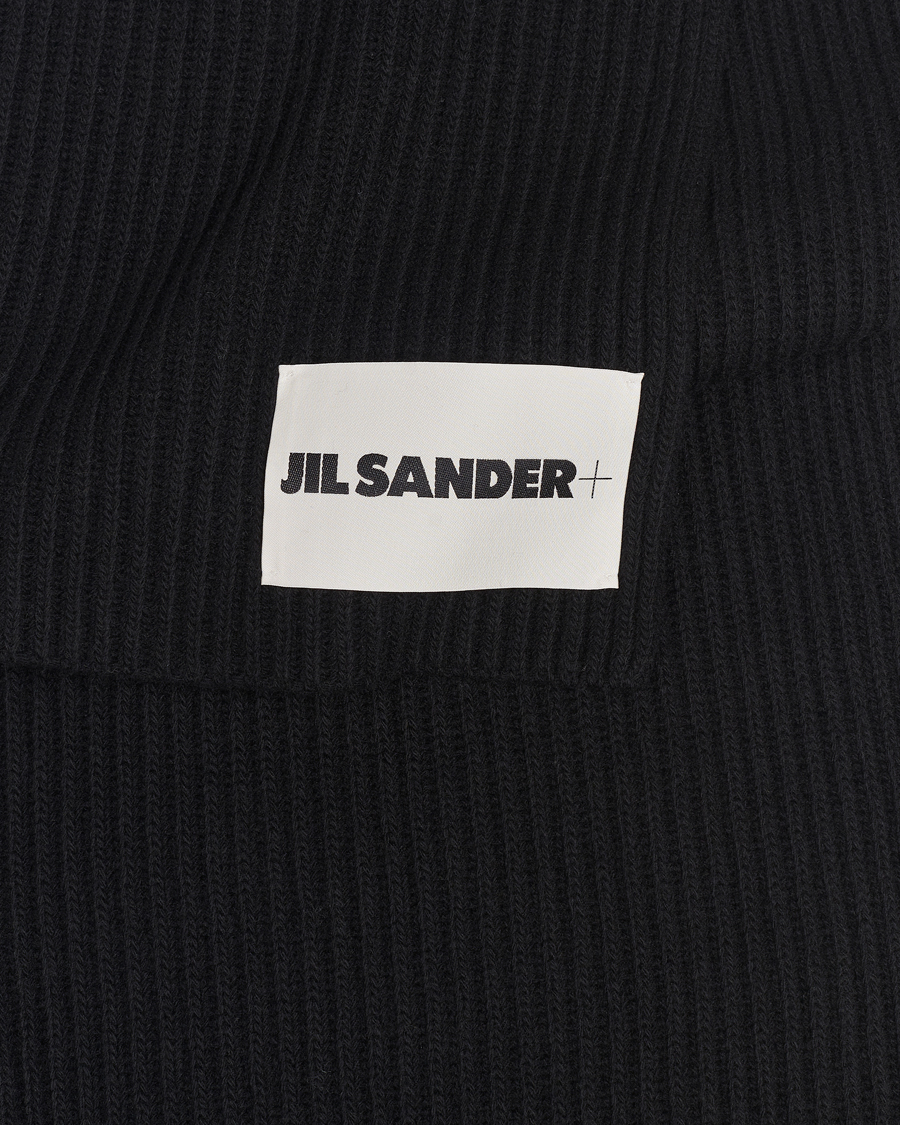 Men | Jil Sander Merino Wool Rib Scarf Black | Jil Sander | Merino Wool Rib Scarf Black