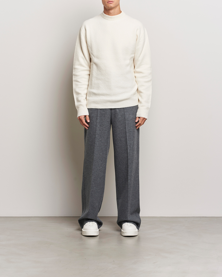 Men | Trousers | Jil Sander | Wool Flannel Pants Grey Melange