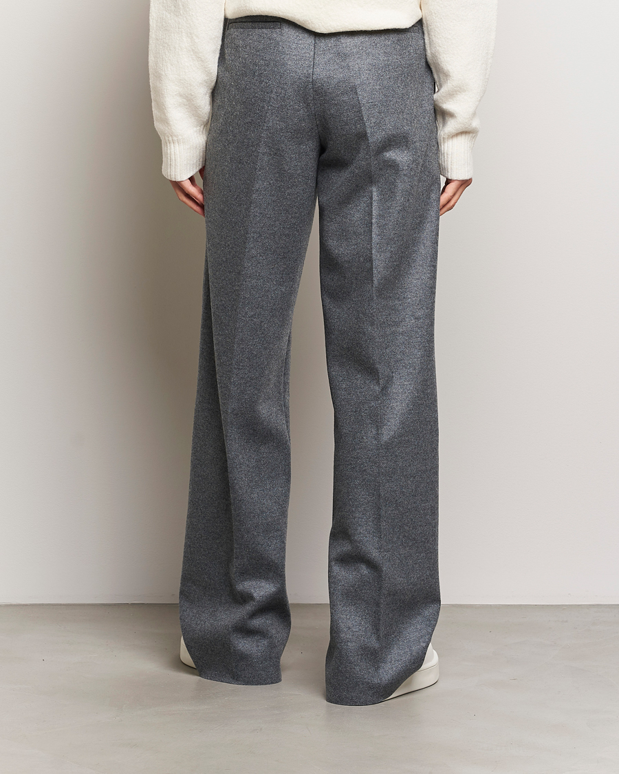 Men | Trousers | Jil Sander | Wool Flannel Pants Grey Melange
