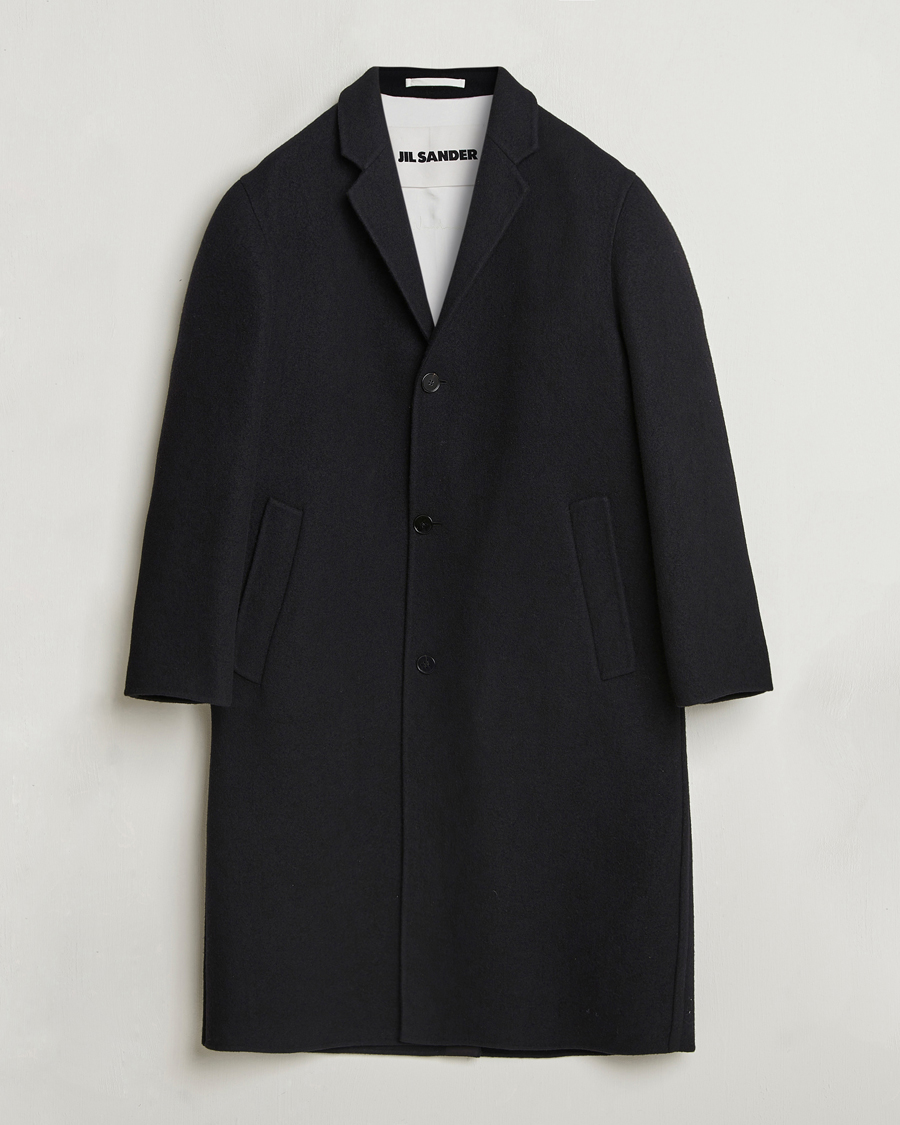 Men | Coats & Jackets | Jil Sander | Felted Wool Coat Black