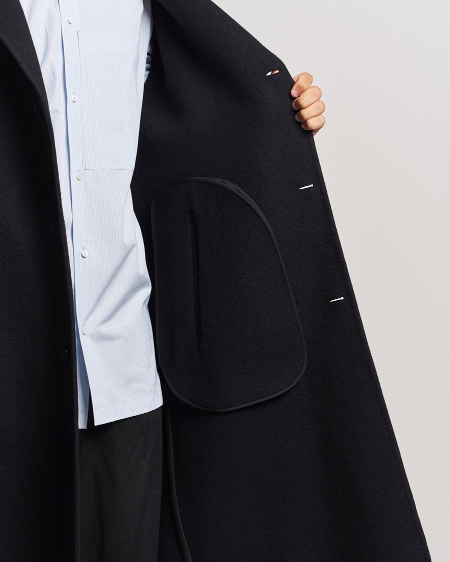 Men | Coats & Jackets | Jil Sander | Felted Wool Coat Black