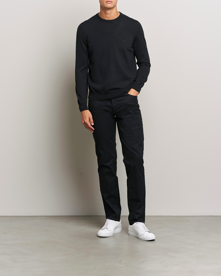 Men | Trousers | Brax | Cadiz Cotton Satin 5-Pocket Pants Perma Black