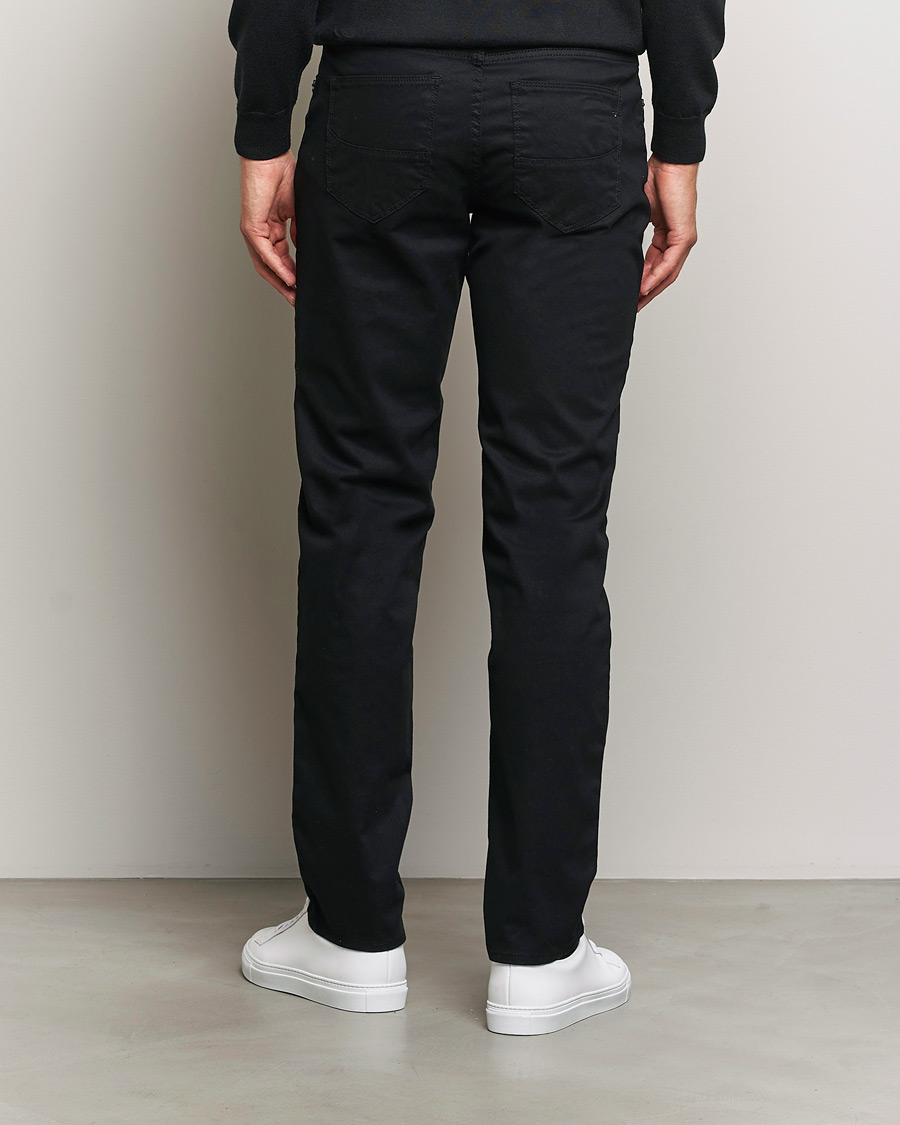 Men | Trousers | Brax | Cadiz Cotton Satin 5-Pocket Pants Perma Black