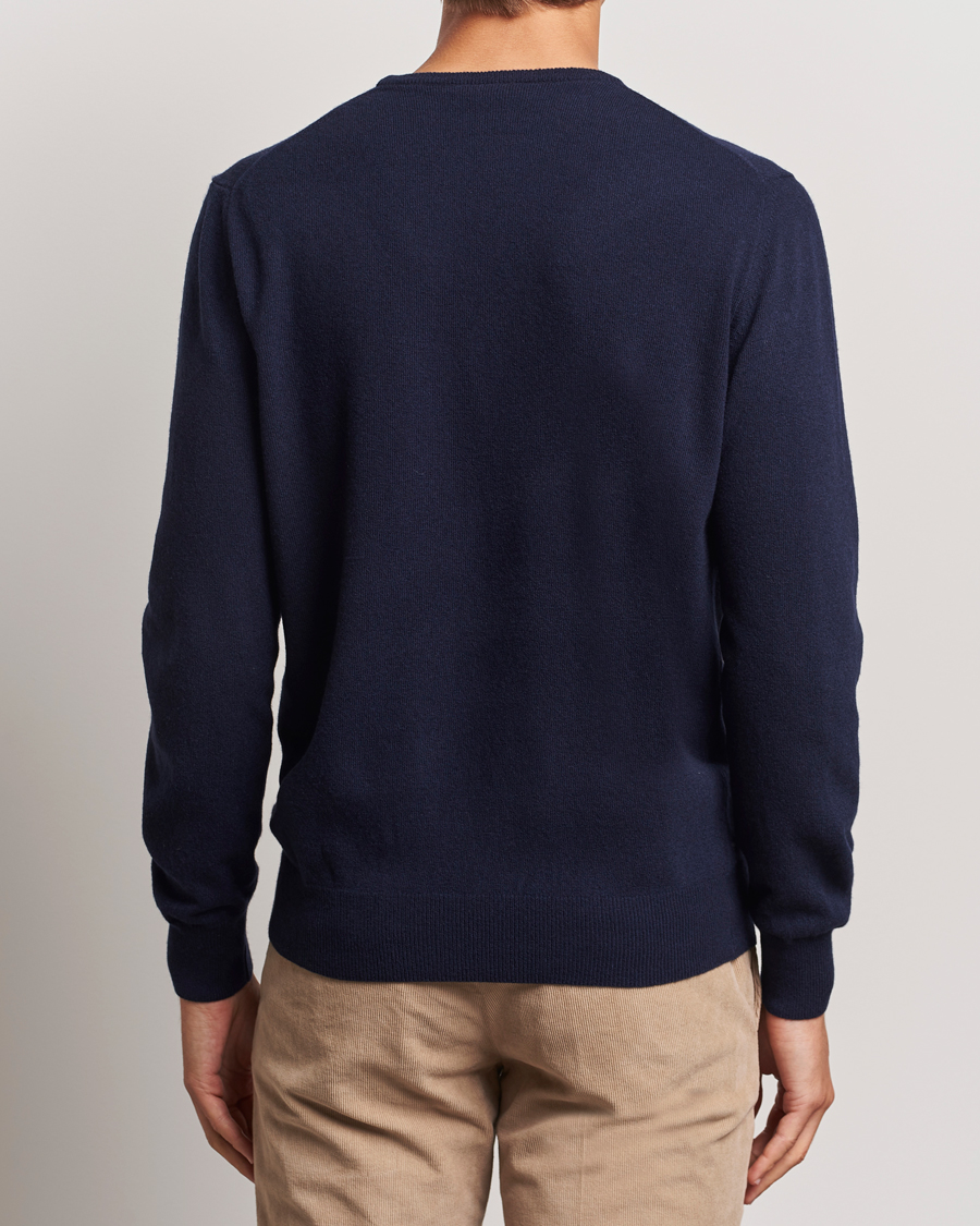 Men | Sweaters & Knitwear | Morgano | Wool/Cashmere Crewneck Navy