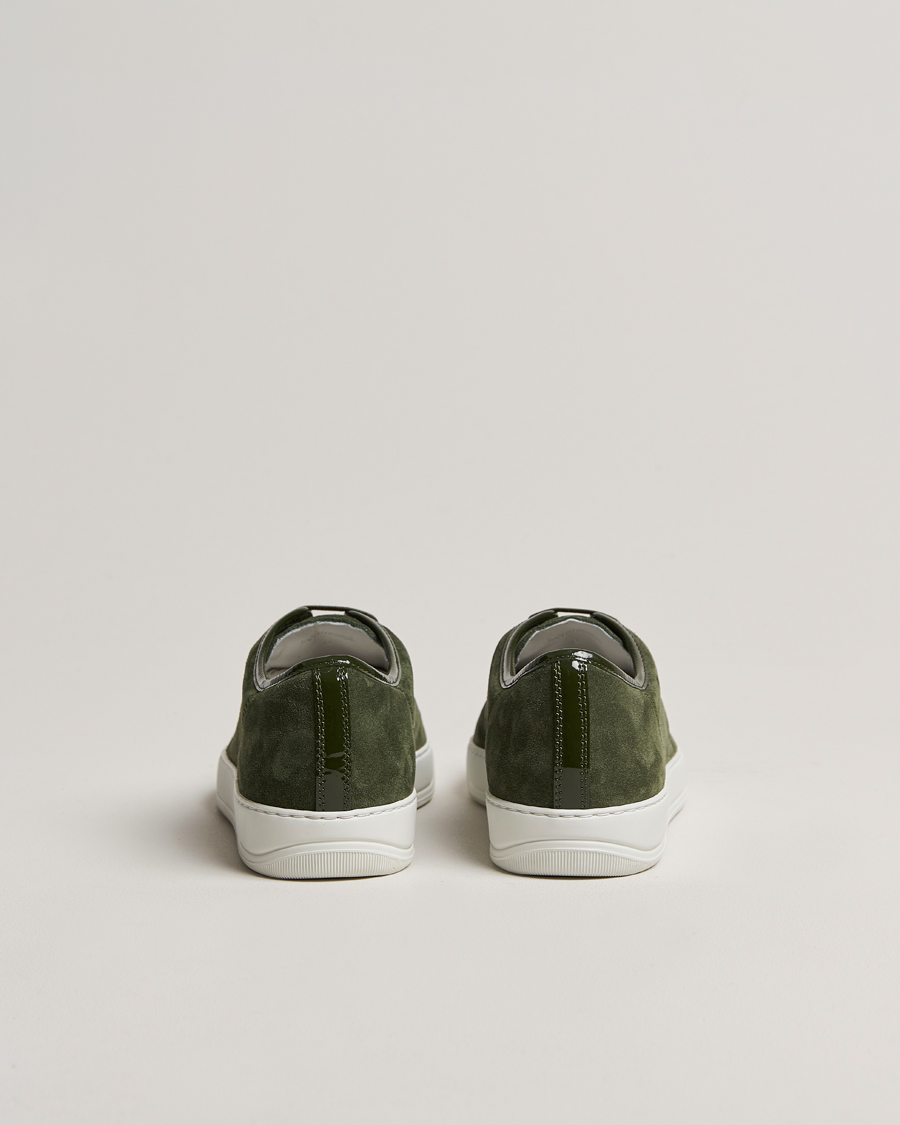 Men |  | Lanvin | Patent Cap Toe Sneaker Olive