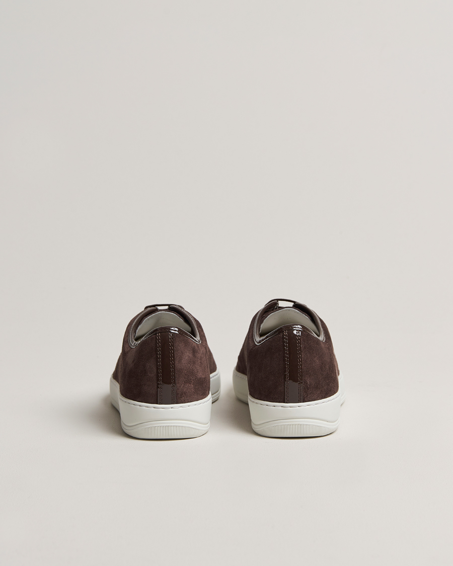 Men | Low Sneakers | Lanvin | Patent Cap Toe Sneaker Dark Brown