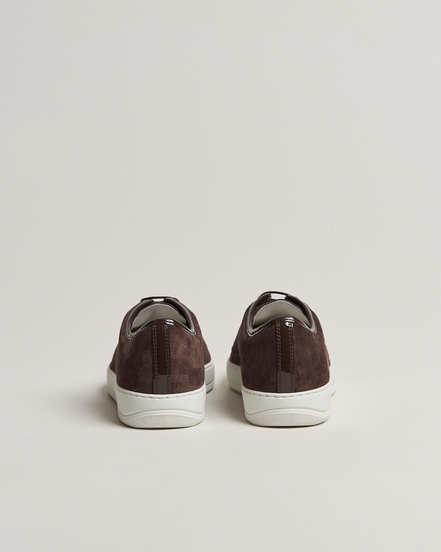 Men | Sneakers | Lanvin | Patent Cap Toe Sneaker Dark Brown