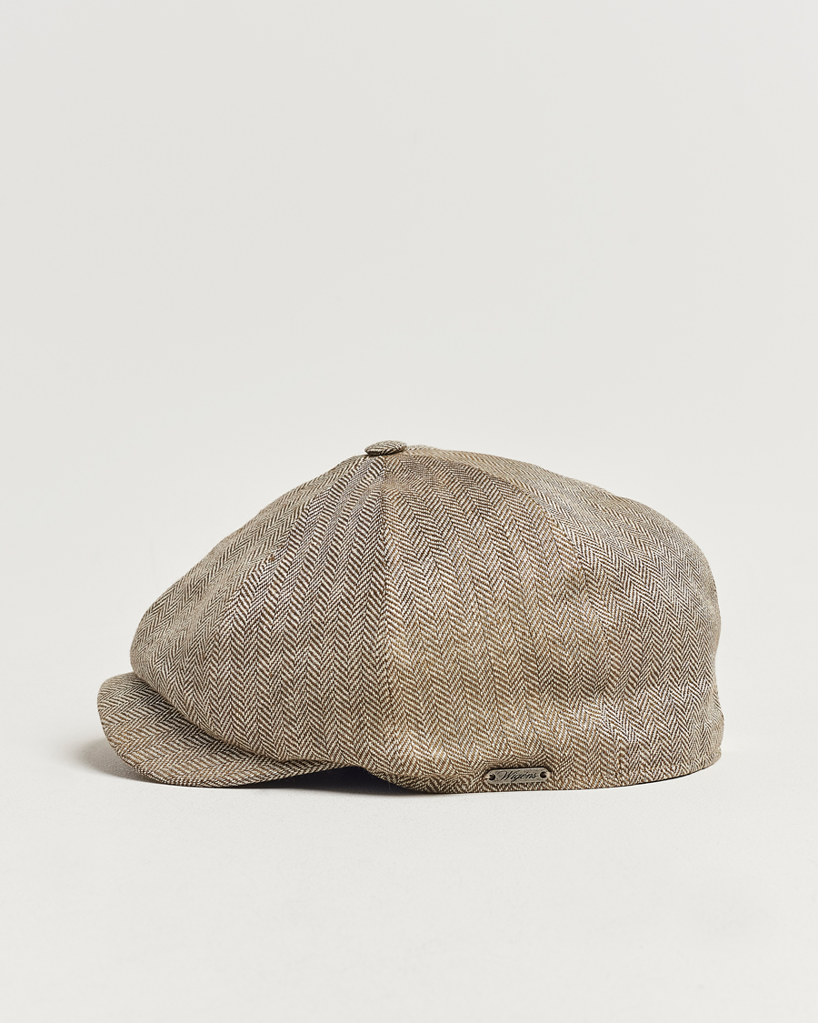 Men | Wigéns Newsboy Classic Linen Cap Beige | Wigéns | Newsboy Classic Linen Cap Beige