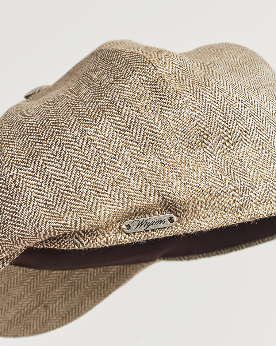 Men | Wigéns Newsboy Classic Linen Cap Beige | Wigéns | Newsboy Classic Linen Cap Beige