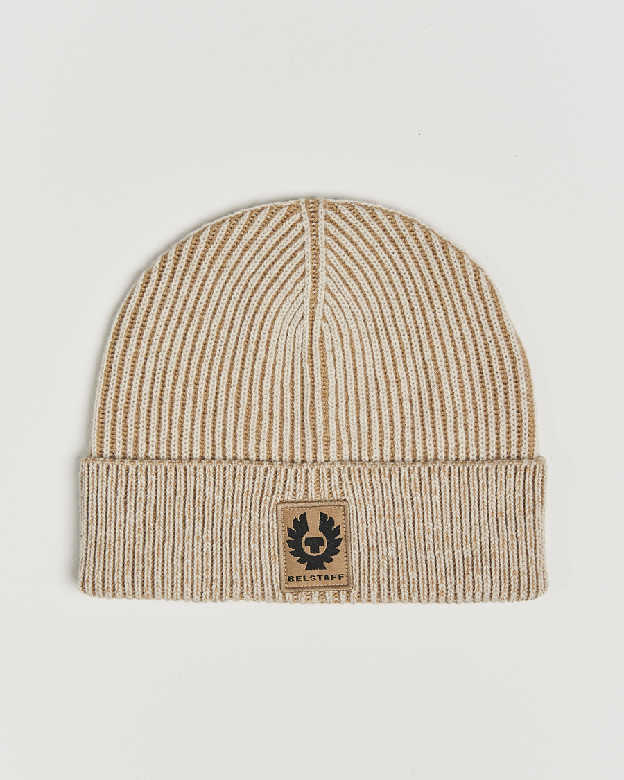 Men | Belstaff Centenary Wool Rib Hat Chalk | Belstaff | Centenary Wool Rib Hat Chalk