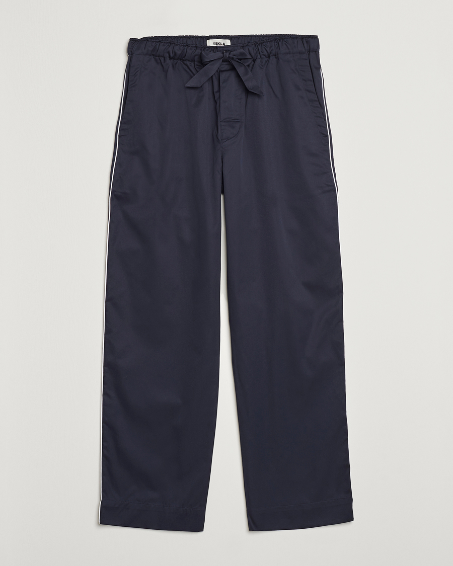 Men | Pyjamas & Robes | Tekla | Sateen Pyjama Pants Chelsea Navy