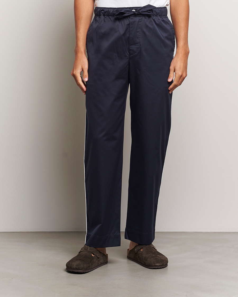 Men | Pyjamas & Robes | Tekla | Sateen Pyjama Pants Chelsea Navy