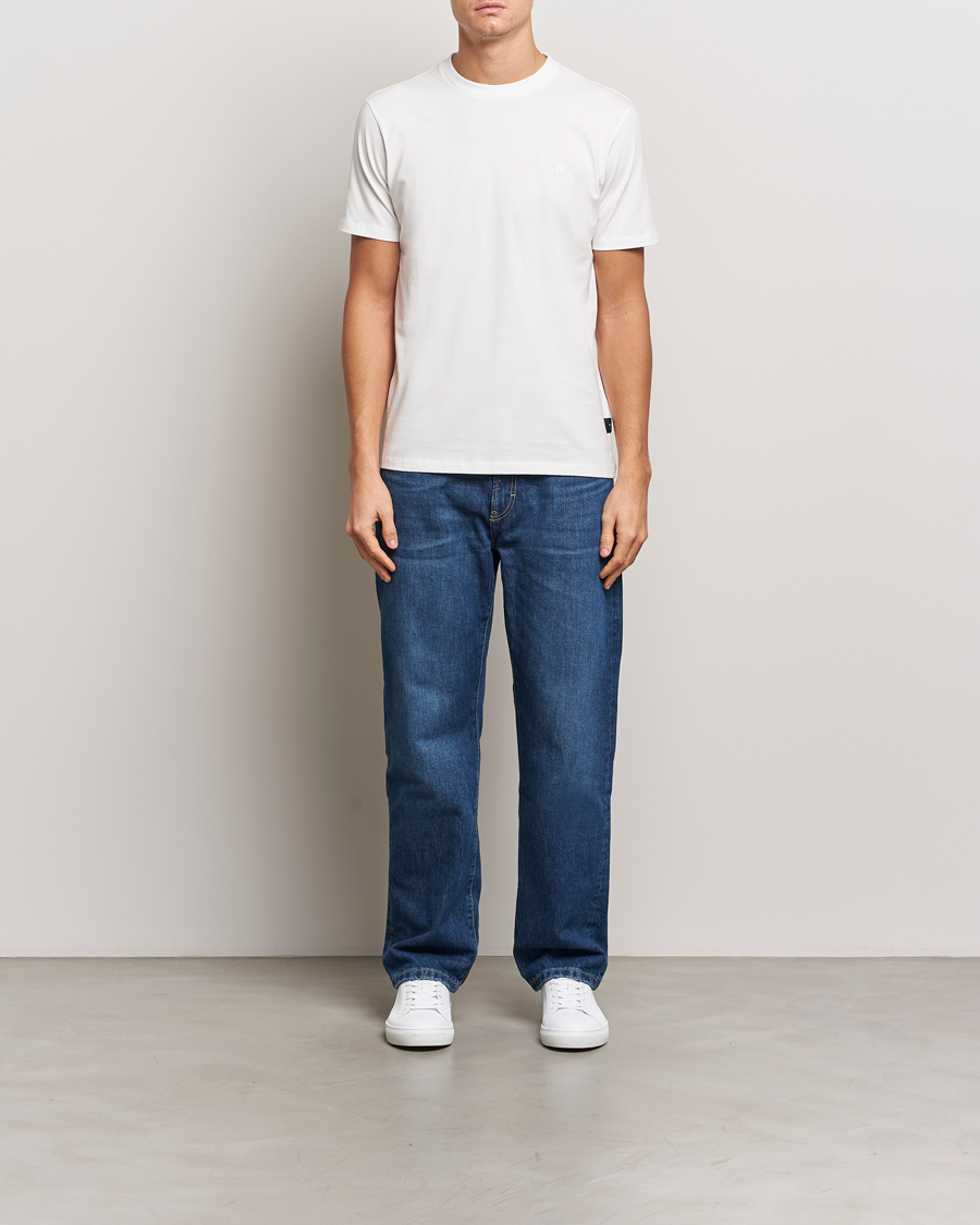 Men | T-Shirts | Replay | Tonal Logo Crew Neck T-Shirt Off White