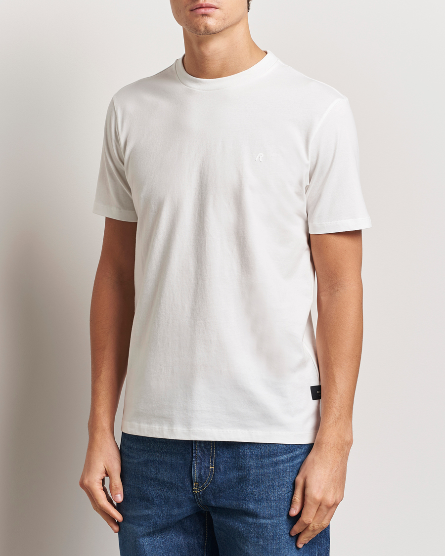 Men | T-Shirts | Replay | Tonal Logo Crew Neck T-Shirt Off White