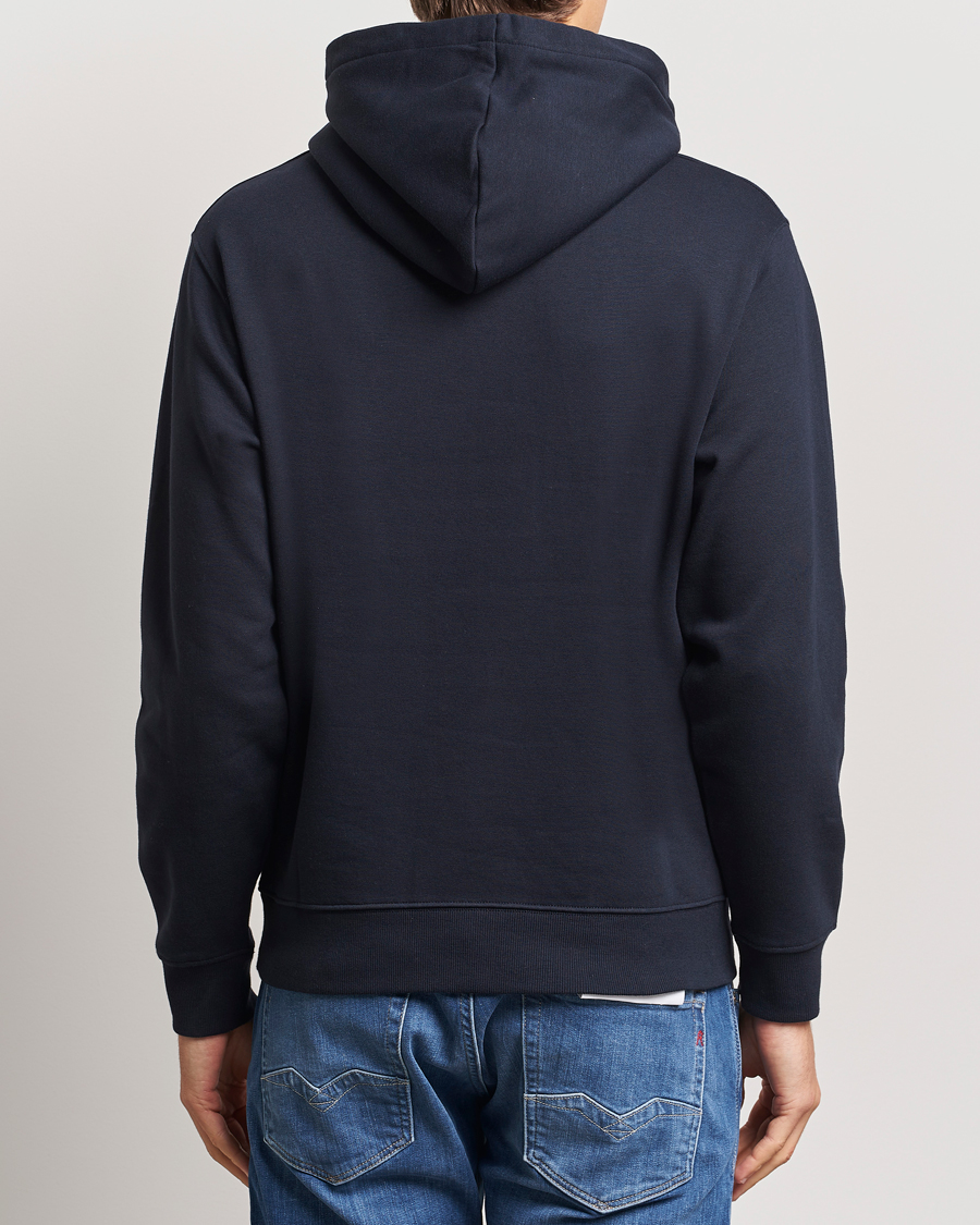 Men | Sweaters & Knitwear | Replay | Tonal Logo Hoodie Navy