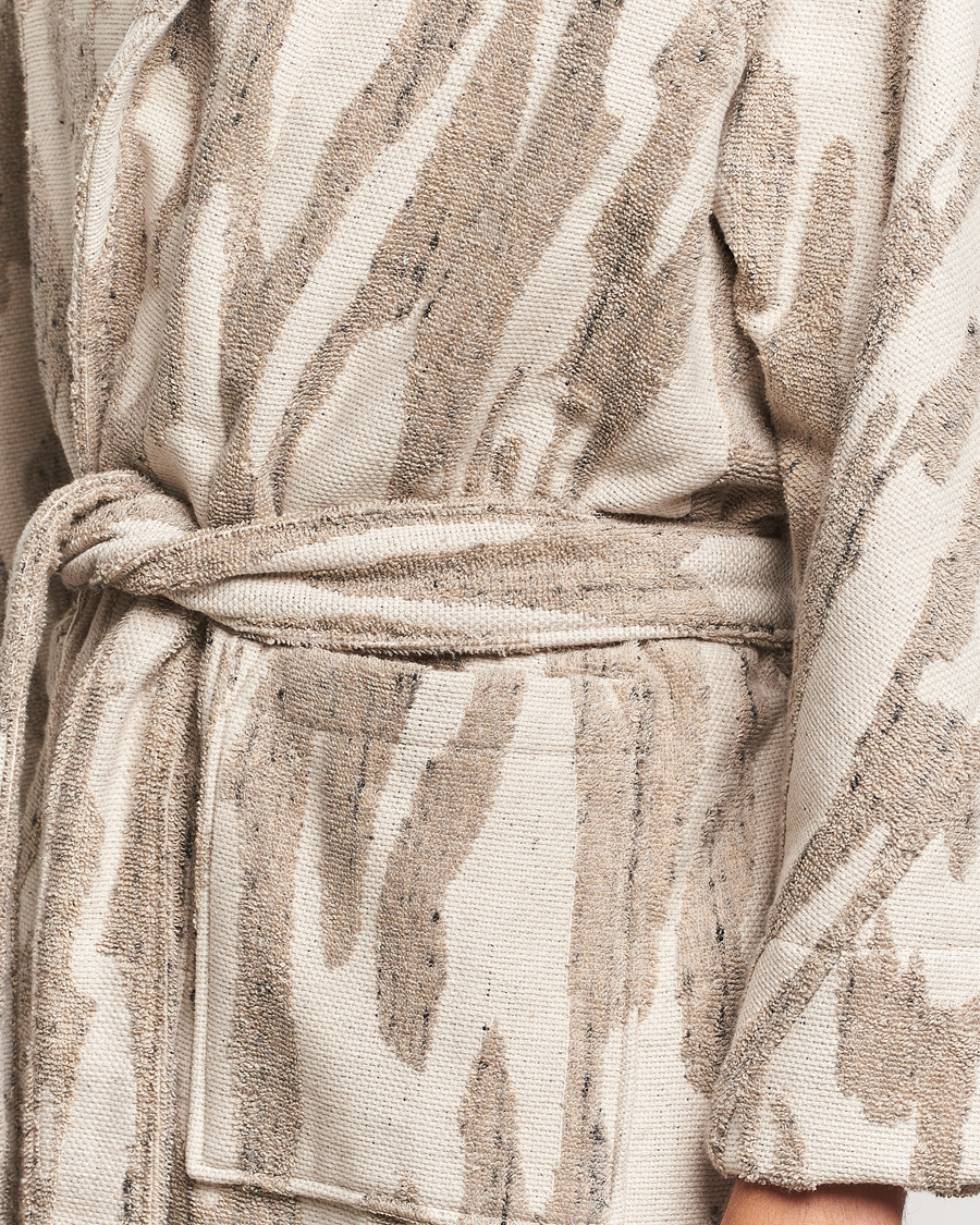OAS Fern Linen Terry Statement Robe Beige/White at CareOfCarl.com OAS Fern Linen Terry Statement Robe Beige/White at CareOfCarl.com