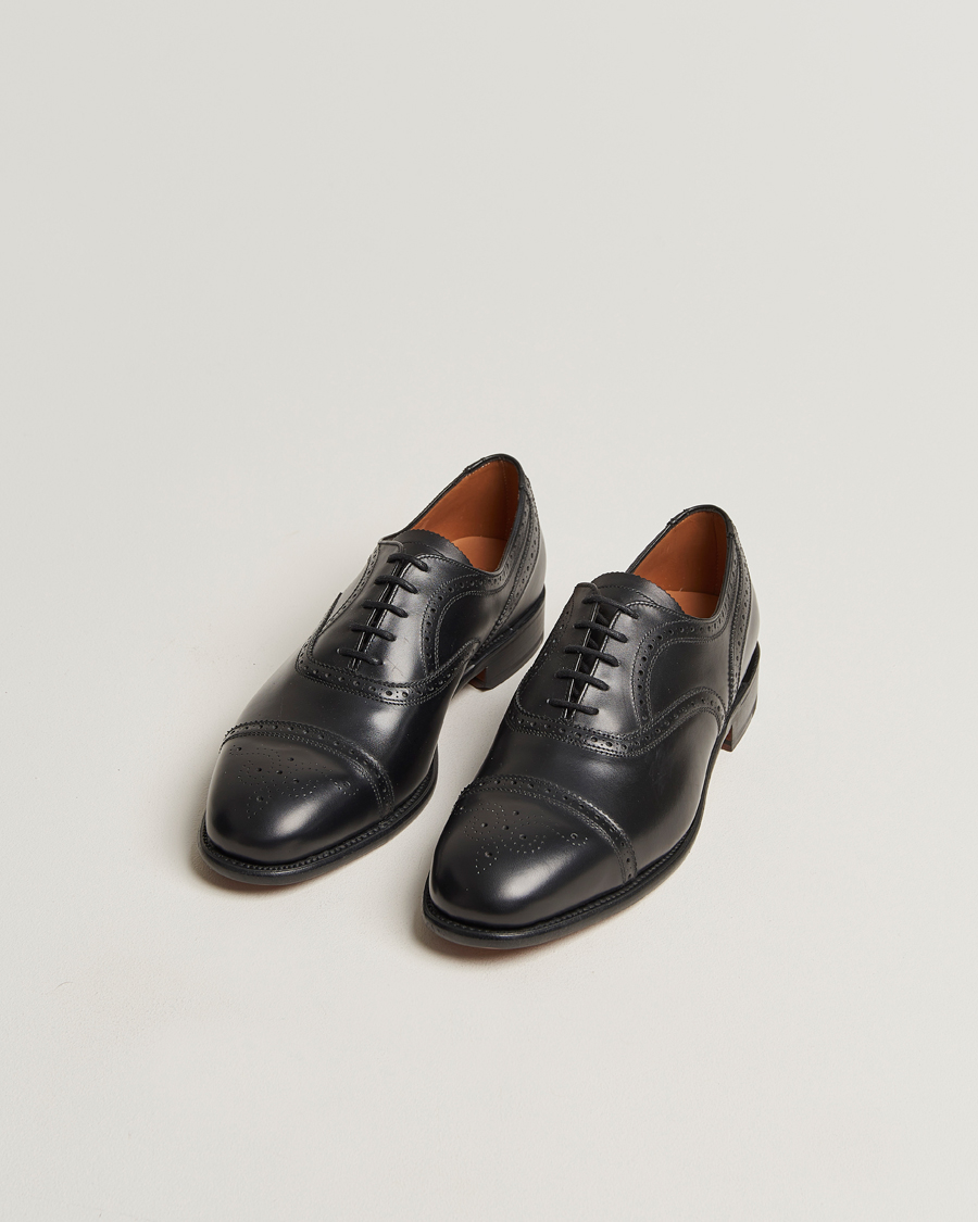 Men | Shoes | Sanders | Moorgate Calf Semi Brogue Oxford Black