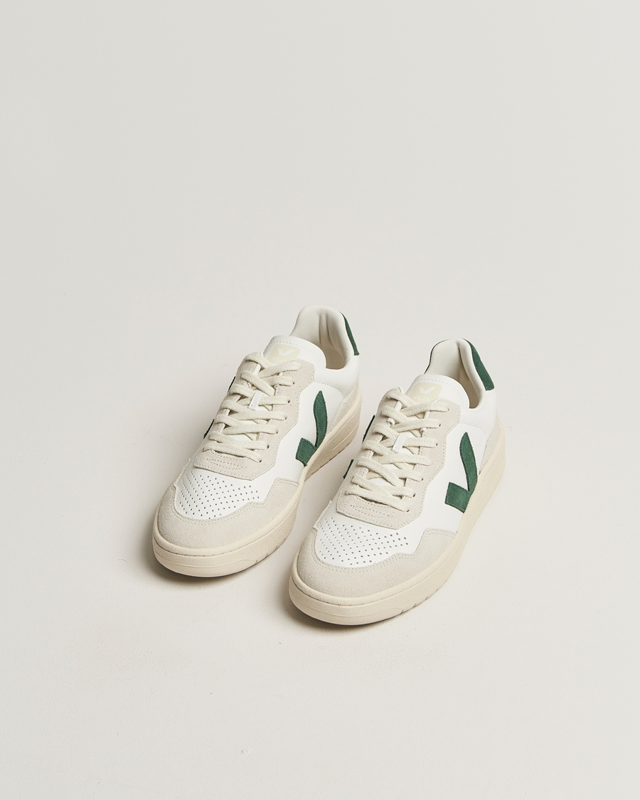 Men |  | Veja | V-90 Leather Sneaker Extra White/Cyprys