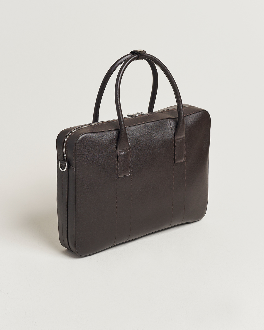 Men |  | Oscar Jacobson | Leather Briefcase Forastero Brown