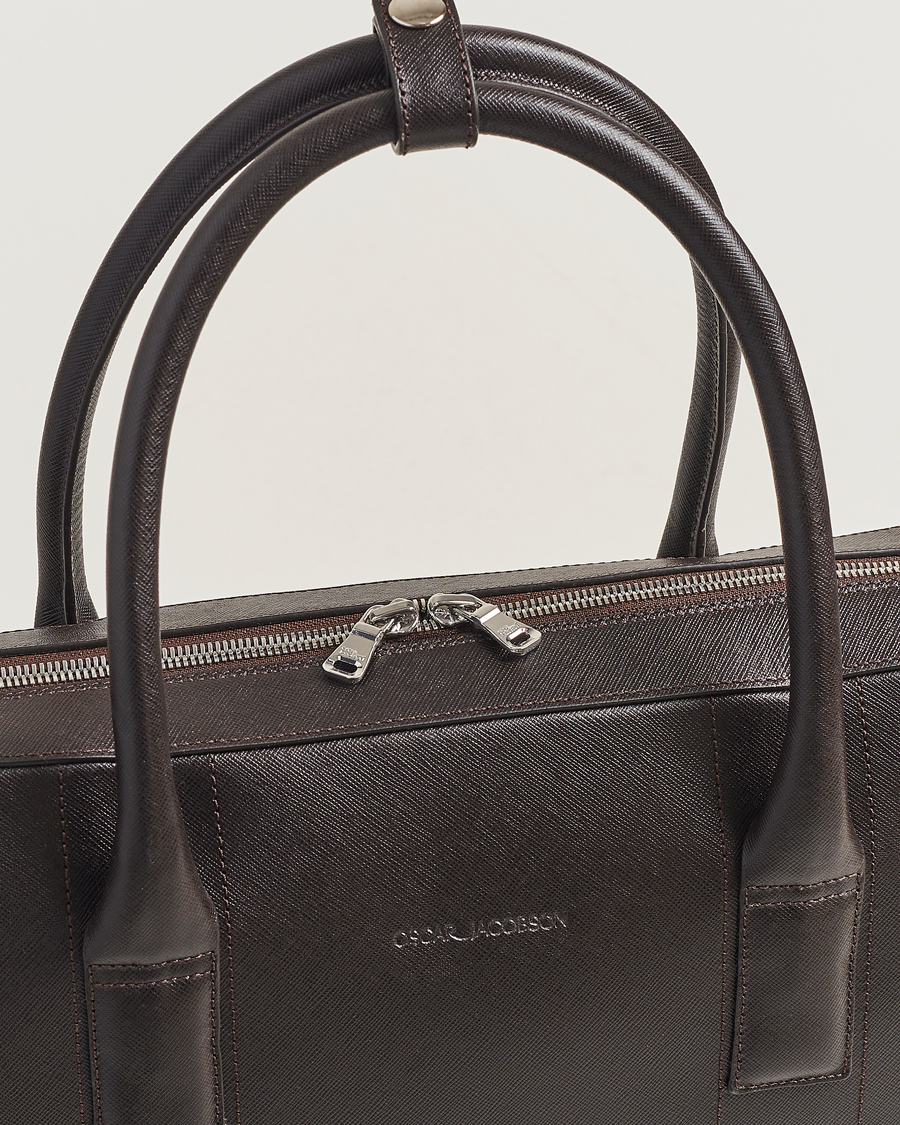 Men | Oscar Jacobson Leather Briefcase Forastero Brown | Oscar Jacobson | Leather Briefcase Forastero Brown
