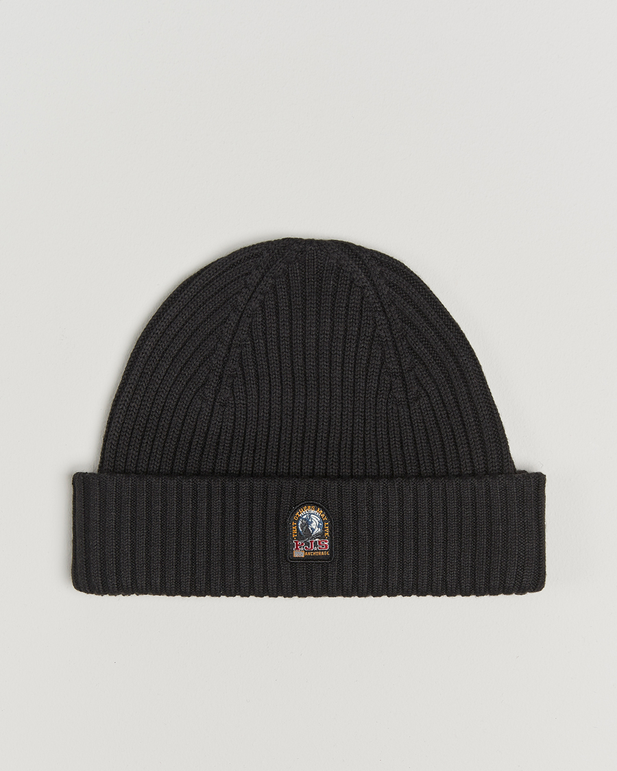 Men | Beanies | Parajumpers | Ribbed Hat Black