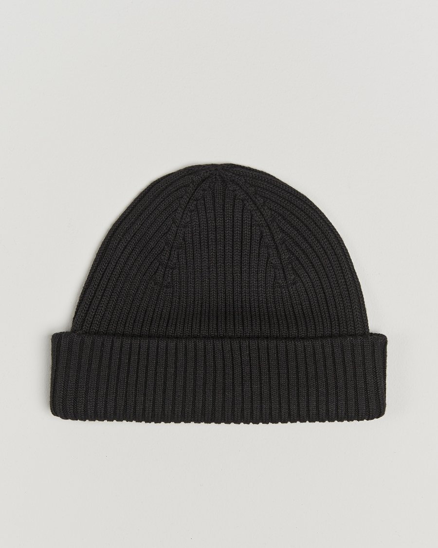 Men | Beanies | Parajumpers | Ribbed Hat Black