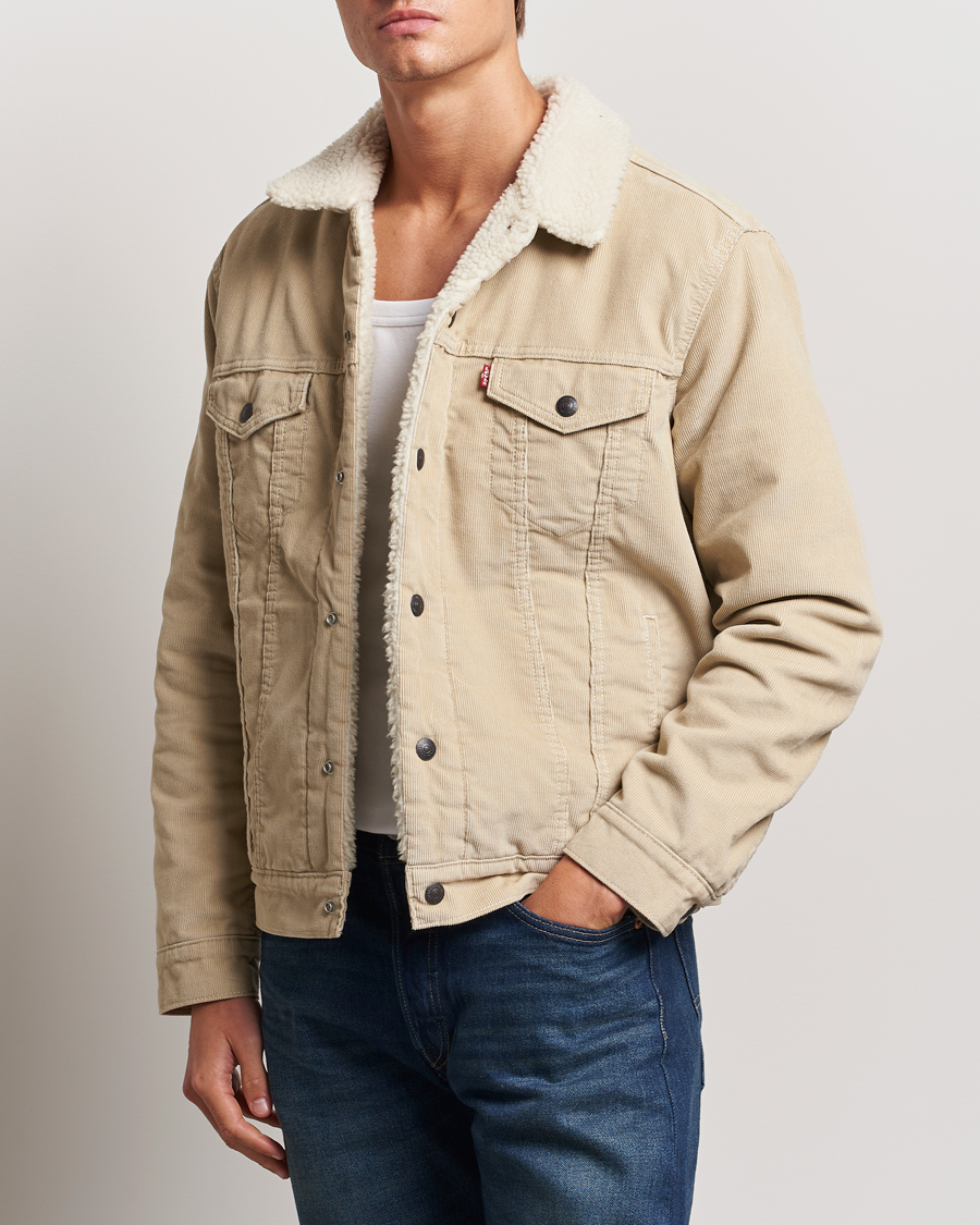 Men | Coats & Jackets | Levi's | Type III Sherpa Trucker Fields Of Rye Cord