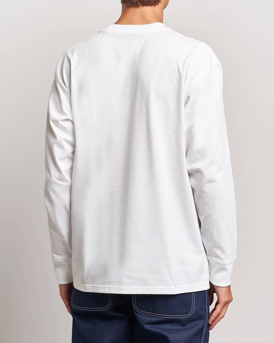 Men | T-Shirts | Carhartt WIP | American Script Long Sleeve T-Shirt White