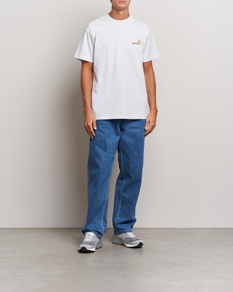 Men | T-Shirts | Carhartt WIP | American Script Short Sleeve T-Shirt Ash Heather