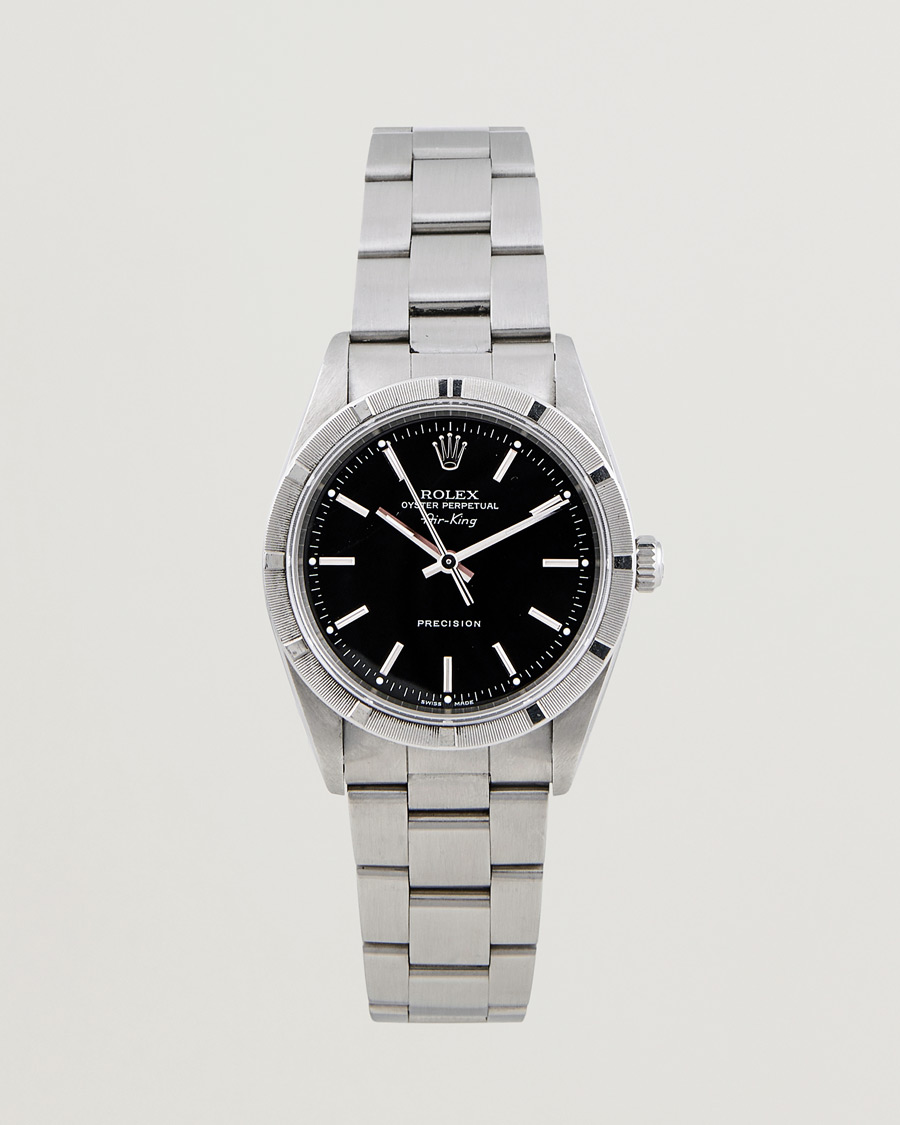 Men | Rolex Pre-Owned Air King 14010M Oyster Perpetual Steel Black | Rolex Pre-Owned | Air King 14010M Oyster Perpetual Steel Black