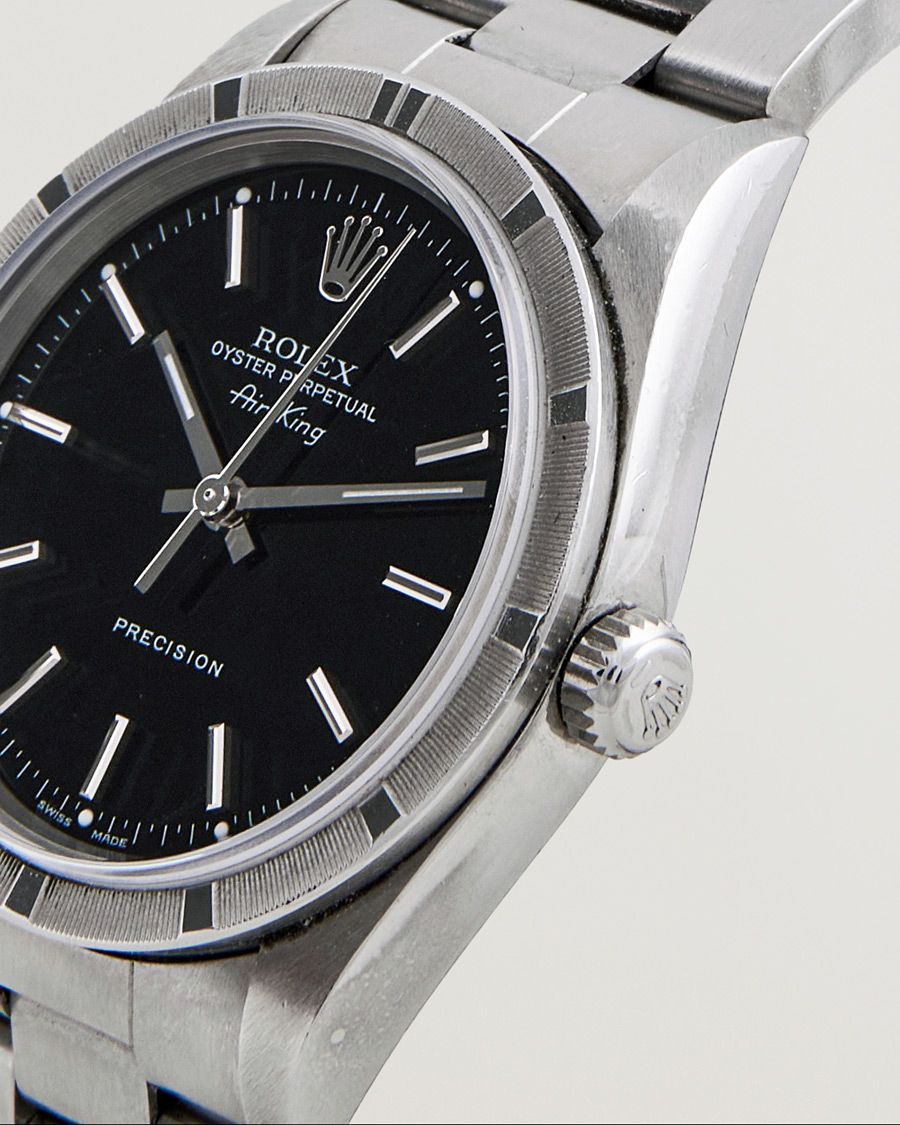 Men | Rolex Pre-Owned Air King 14010M Oyster Perpetual Steel Black | Rolex Pre-Owned | Air King 14010M Oyster Perpetual Steel Black