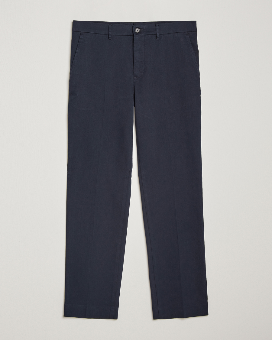 Men | Trousers | J.Lindeberg | Lois Flannel Twill Pants Navy