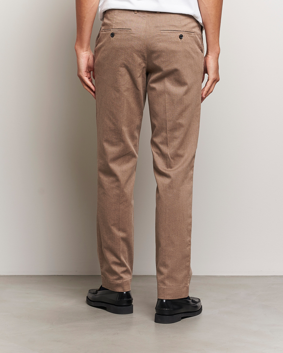 Men | Trousers | J.Lindeberg | Lois Flannel Twill Pants Tiger Brown