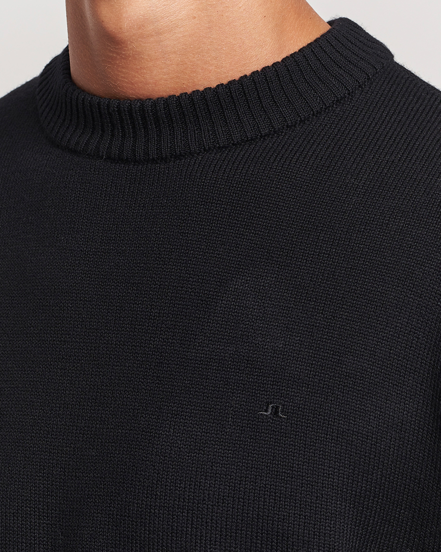 Men | Sweaters & Knitwear | J.Lindeberg | Kino Merino Crew Neck Black