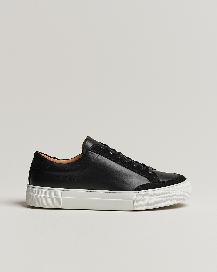 Men | J.Lindeberg Art Signature Leather Sneaker Black | J.Lindeberg | Art Signature Leather Sneaker Black