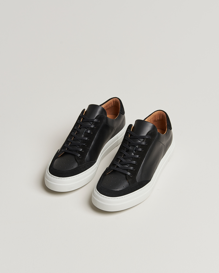 Men | J.Lindeberg Art Signature Leather Sneaker Black | J.Lindeberg | Art Signature Leather Sneaker Black