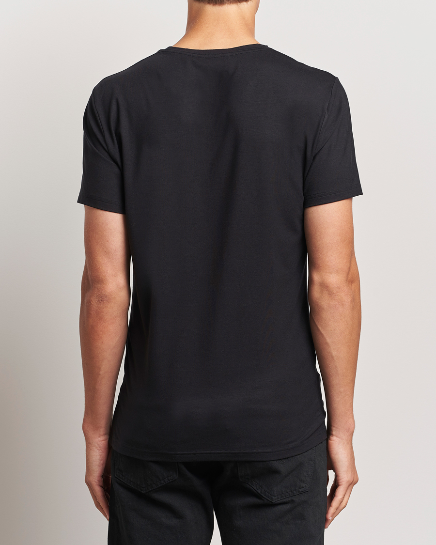 Men | T-Shirts | Bread & Boxers | Tencel Crew Neck T-Shirt Black