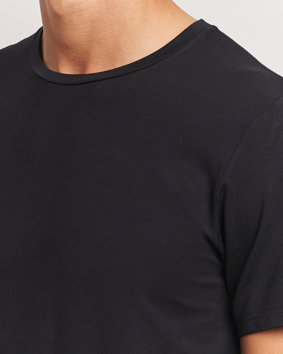 Men | T-Shirts | Bread & Boxers | Tencel Crew Neck T-Shirt Black