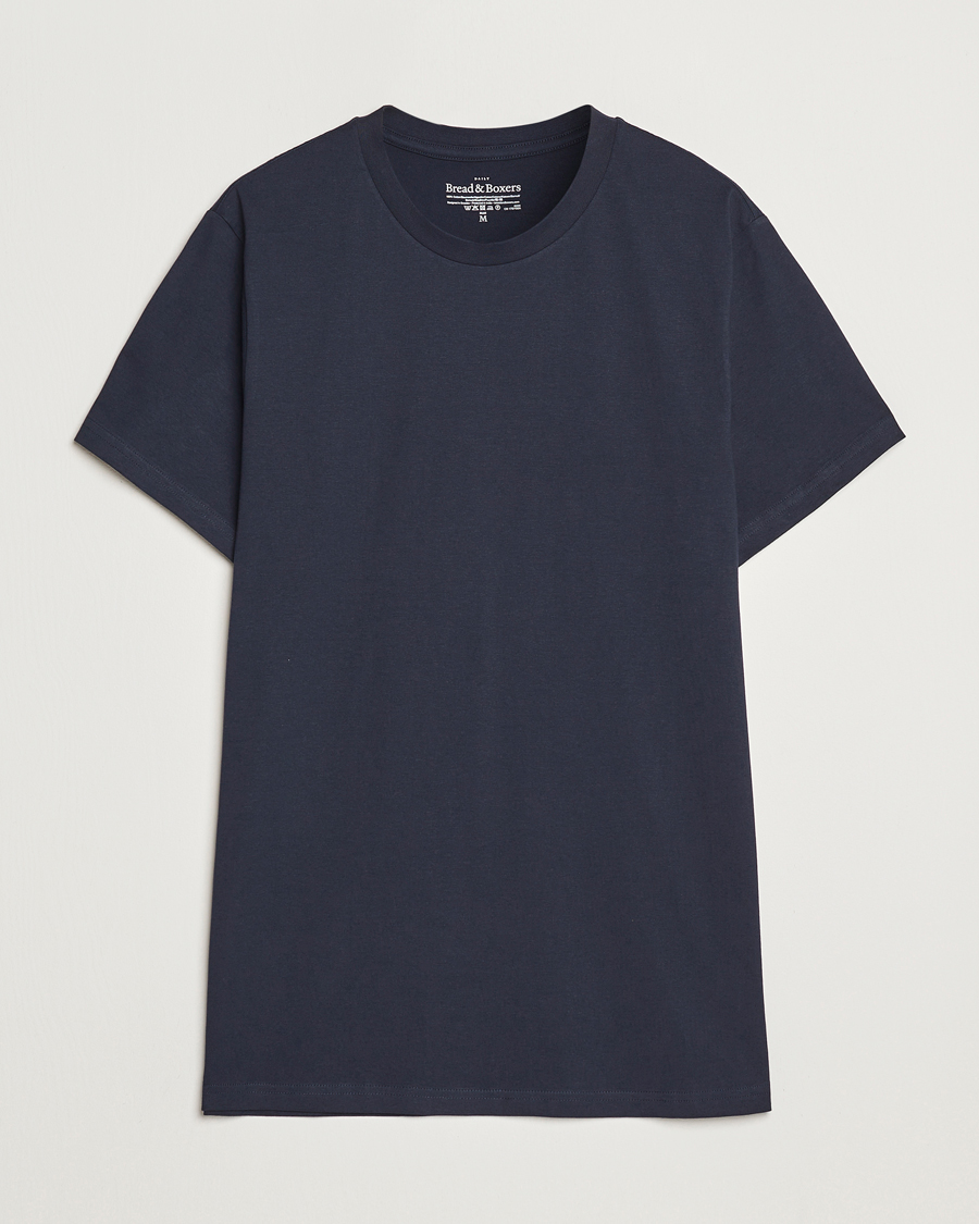 Men | T-Shirts | Bread & Boxers | Crew Neck Regular T-Shirt Dark Navy