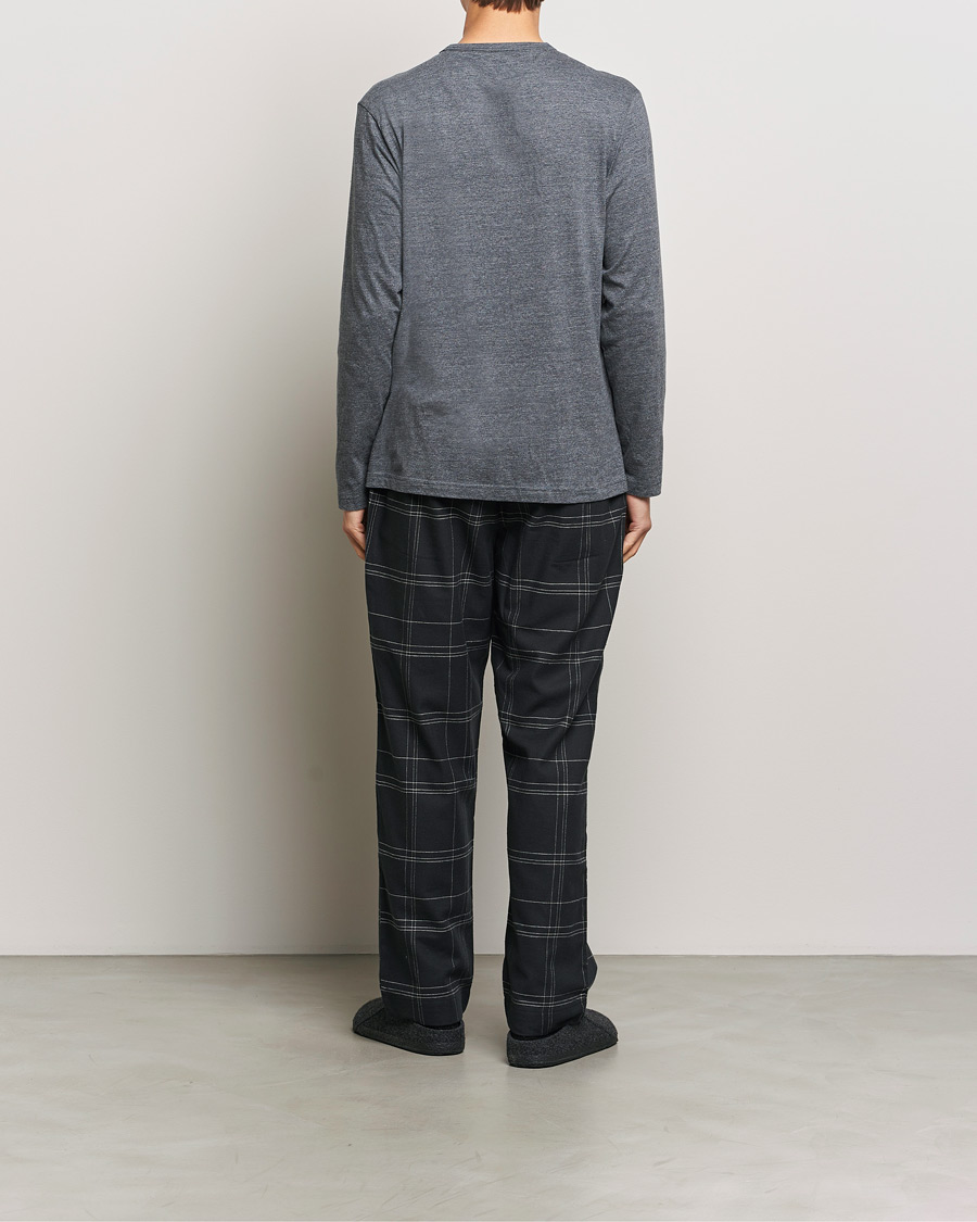 Men | Pyjamas & Robes | Calvin Klein | Cotton Pyjama Set Charcoal/Black
