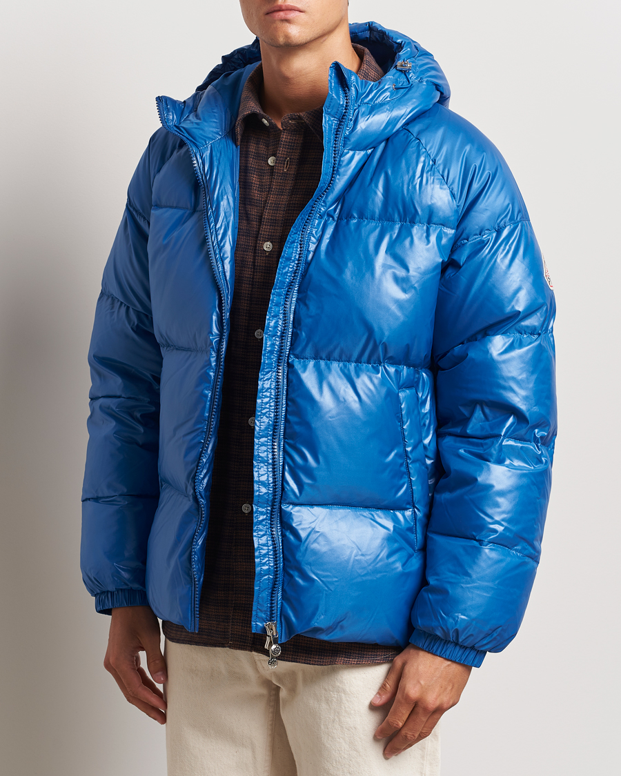 Men | Coats & Jackets | Pyrenex | Sten Hooded Puffer Jacket Adriatic