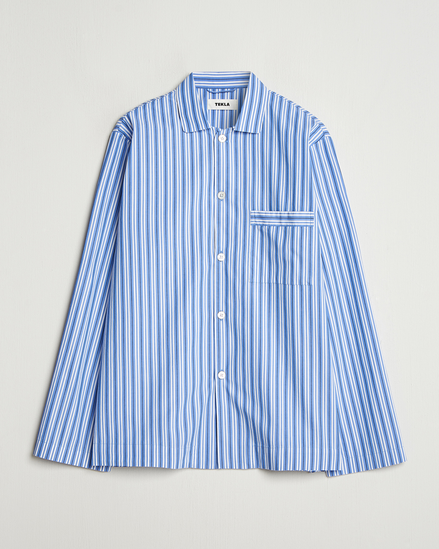 Men | Pyjamas & Robes | Tekla | Poplin Pyjama Shirt Penny Stripes
