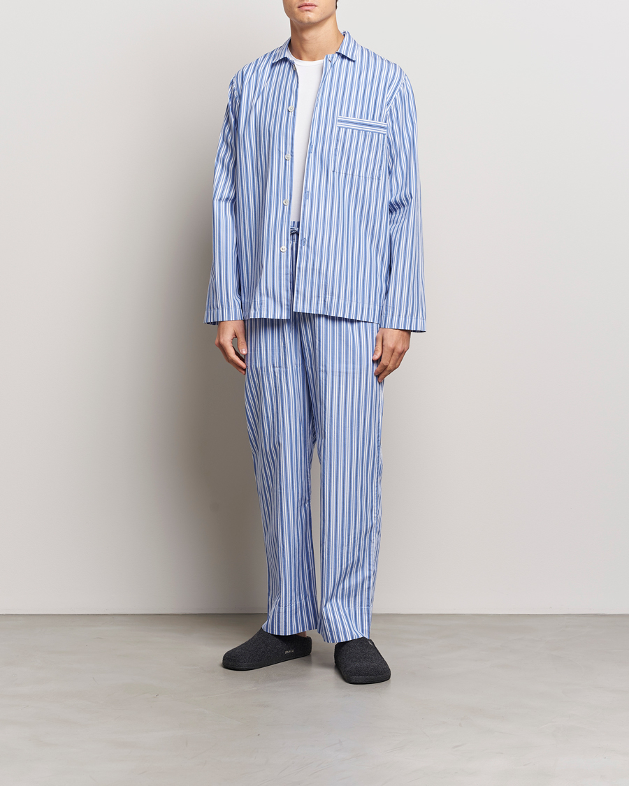 Men | Pyjamas & Robes | Tekla | Poplin Pyjama Shirt Penny Stripes