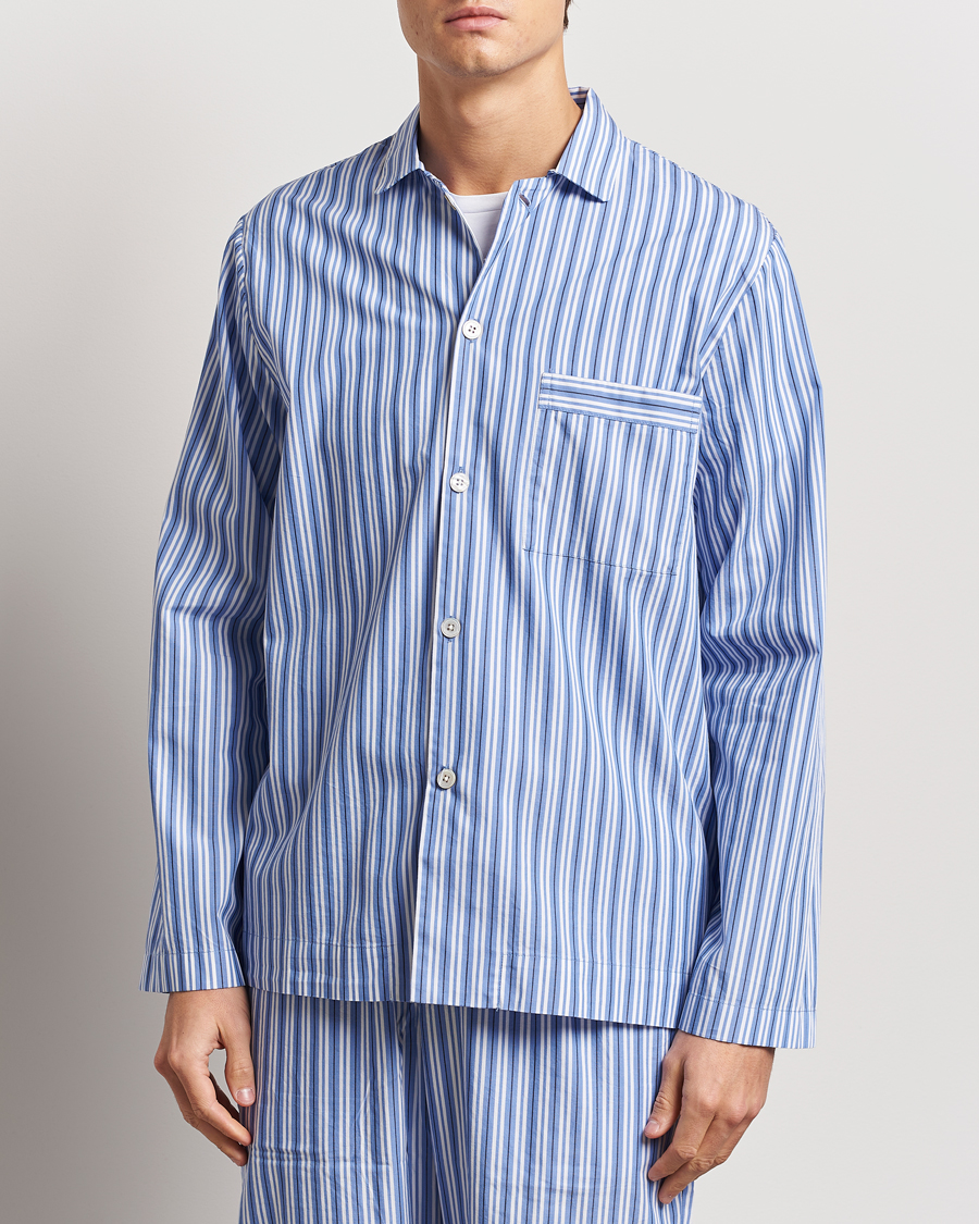 Men | Pyjamas & Robes | Tekla | Poplin Pyjama Shirt Penny Stripes