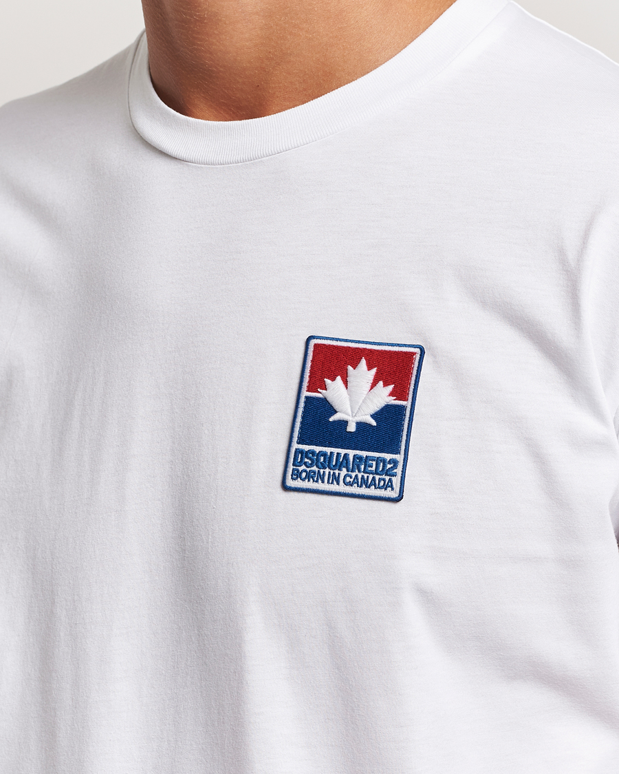 Men | T-Shirts | Dsquared2 | Cool Fit Leaf T-Shirt White