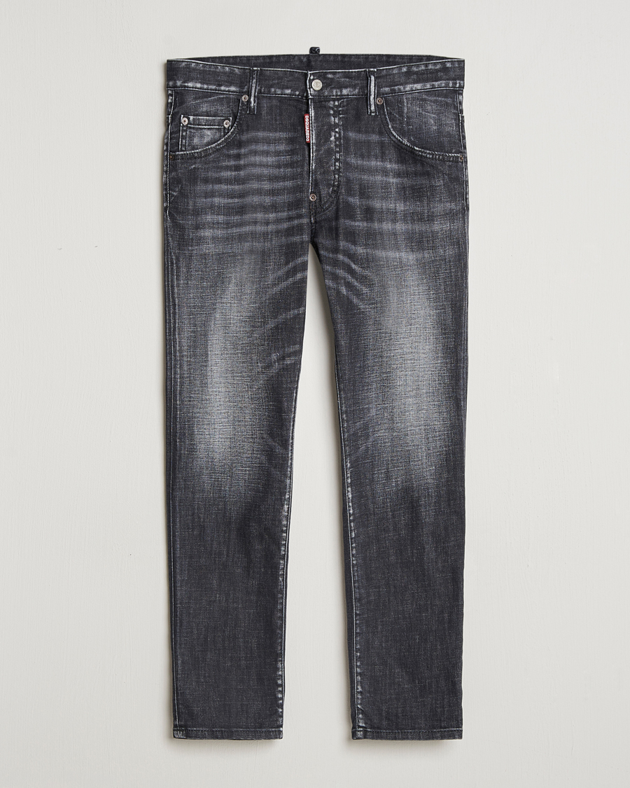 Men | Jeans | Dsquared2 | Skater Jeans Washed Black