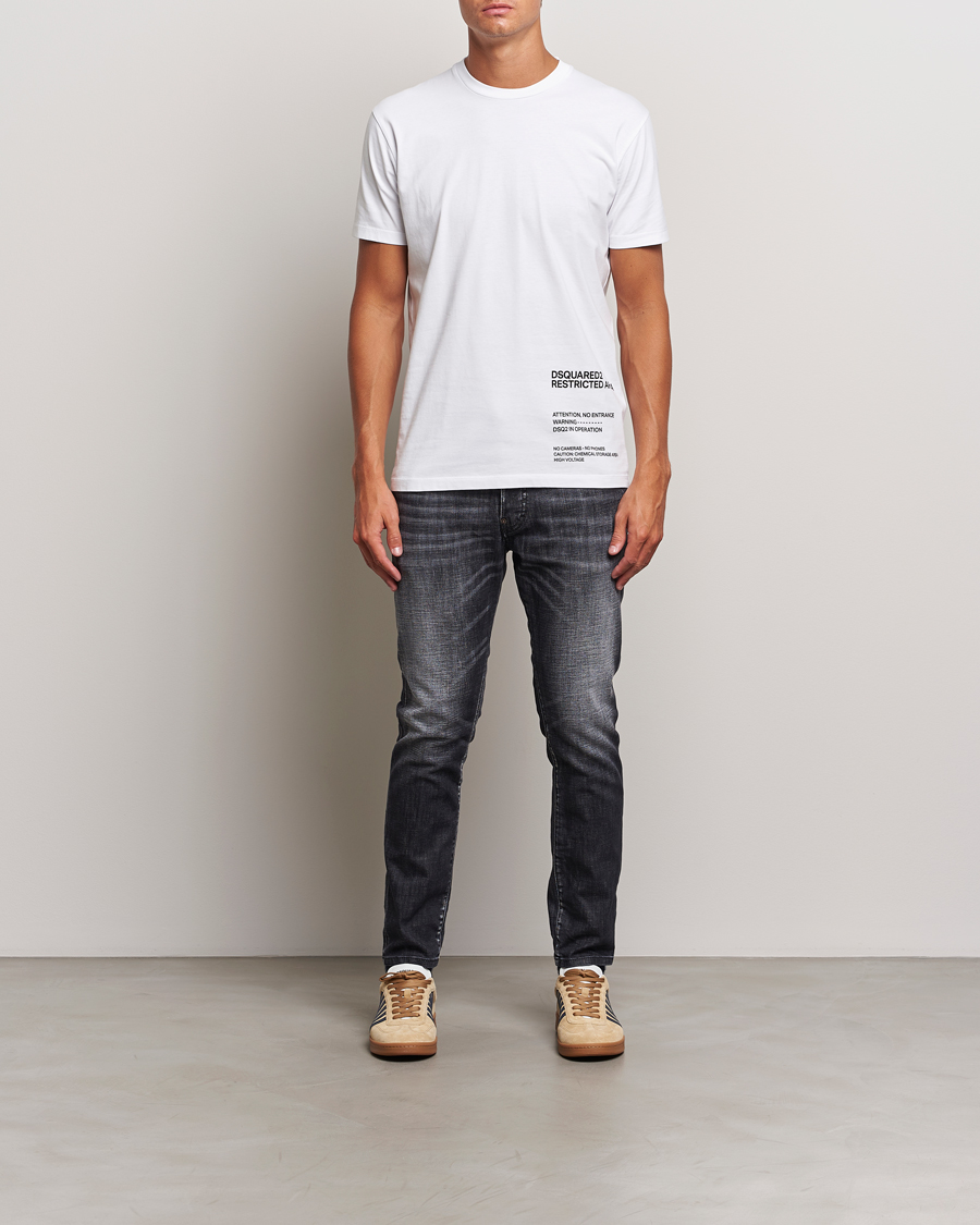 Men | Jeans | Dsquared2 | Skater Jeans Washed Black